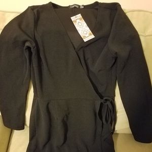 Black wrap dress